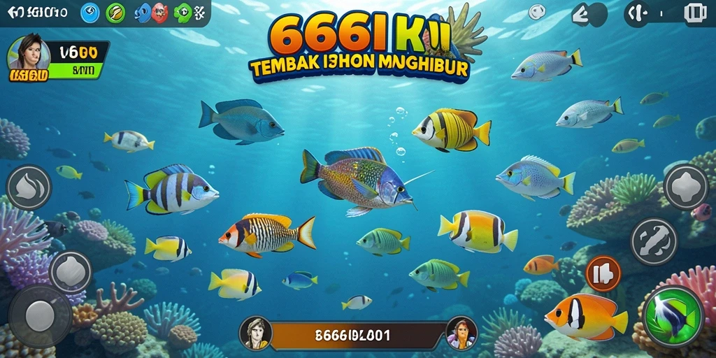 Tampilan gameplay Tembak Ikan yang seru dan penuh warna.