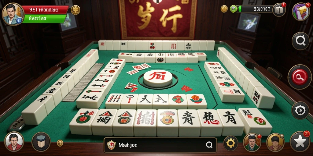 Screenshot gameplay 9ET dengan tampilan ubin Mahjong yang menarik.