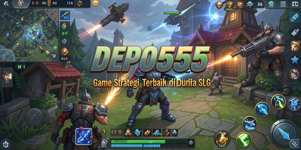 Tampilan gameplay menarik dari DEPO555 yang menampilkan strategi SLG.