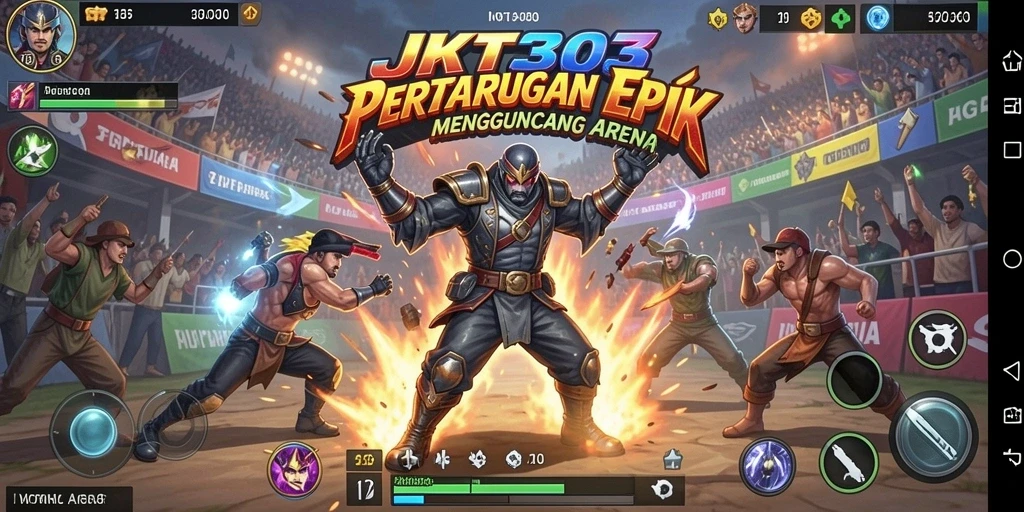 Gameplay seru dalam arena pertarungan JKT303.