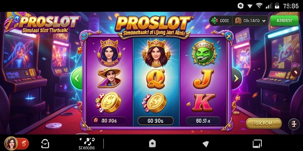 Gameplay PROSLOT yang menarik dan interaktif di aplikasi.
