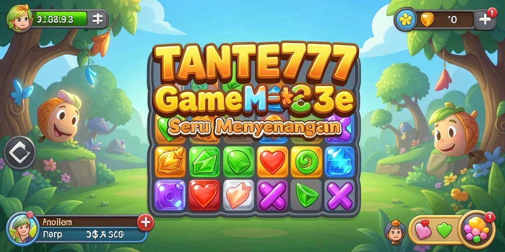 Screenshot gameplay TANTE777 yang menunjukkan aksi mencocokkan elemen.
